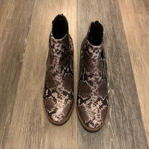 Waterproof Python cut-out booties